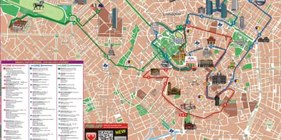 Mílanó hoppa á hop af strætó ferð kort